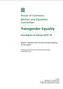 Report cover, white, a4 with green text and the house of commons logo