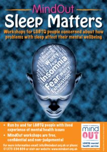 a poster for the sleep matters workshop for lgbtq people