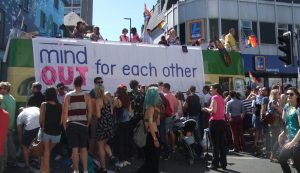 MindOut For each Other bus in Brighton LGBT Pride