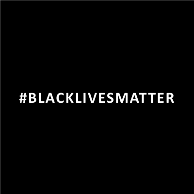 #blacklivesmatter appear on a black background