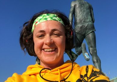 emma chick after running the half marathon