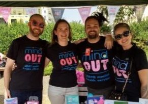 MindOut staff at Trans Pride stall